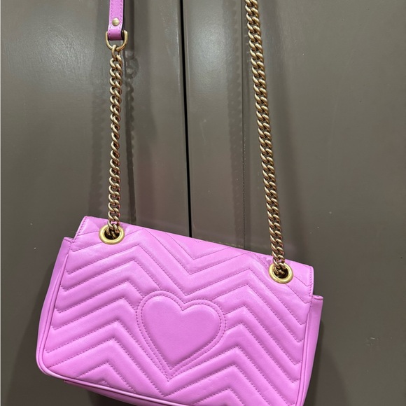 Gucci Pink Chevron Shoulder Bag - Picture 3 of 5
